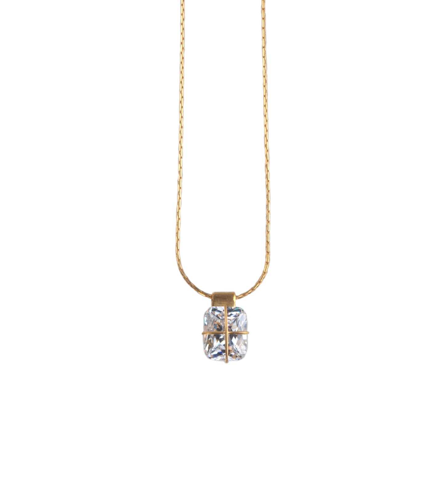 Mysterium Collection Vermeil "Gift Wrap" CZ Pendant