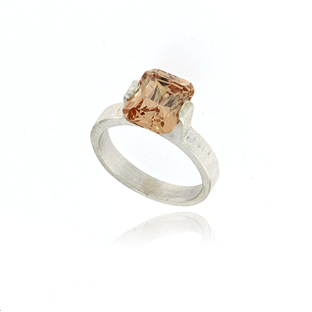 Mysterium Collection Sterling Champagne CZ Ring