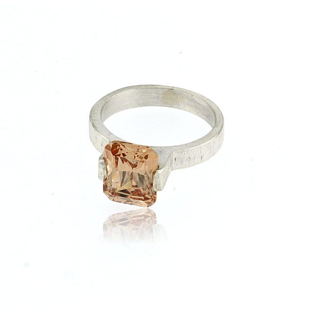 Mysterium Collection Sterling Champagne CZ Ring