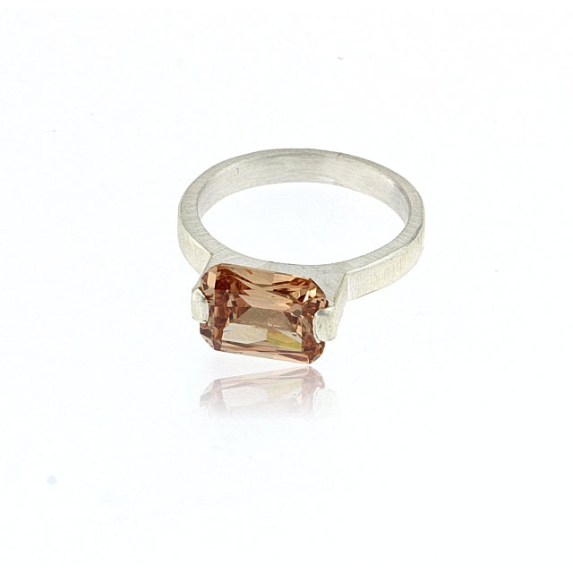 Mysterium Collection Sterling Champagne CZ Ring