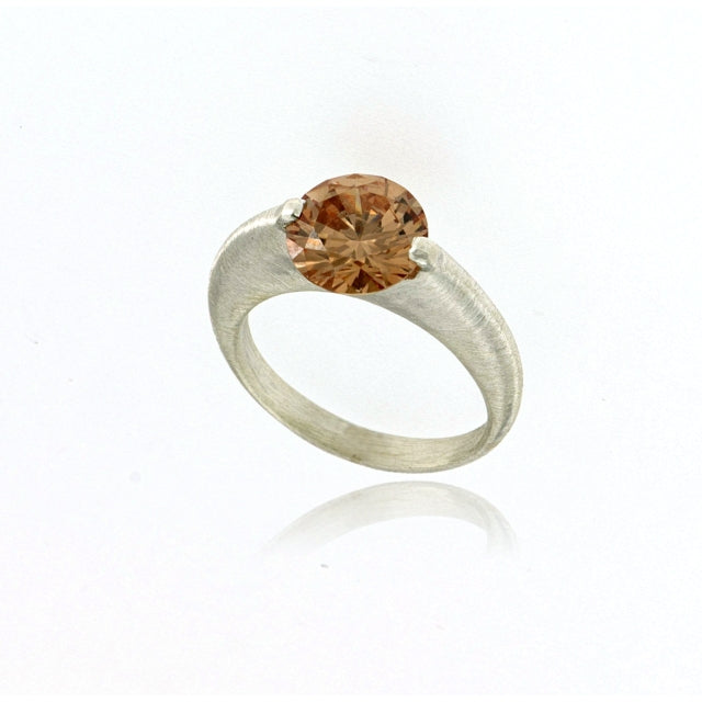 Mysterium Collection Sterling Champagne CZ Ring