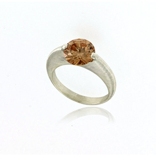 Mysterium Collection Sterling Champagne CZ Ring
