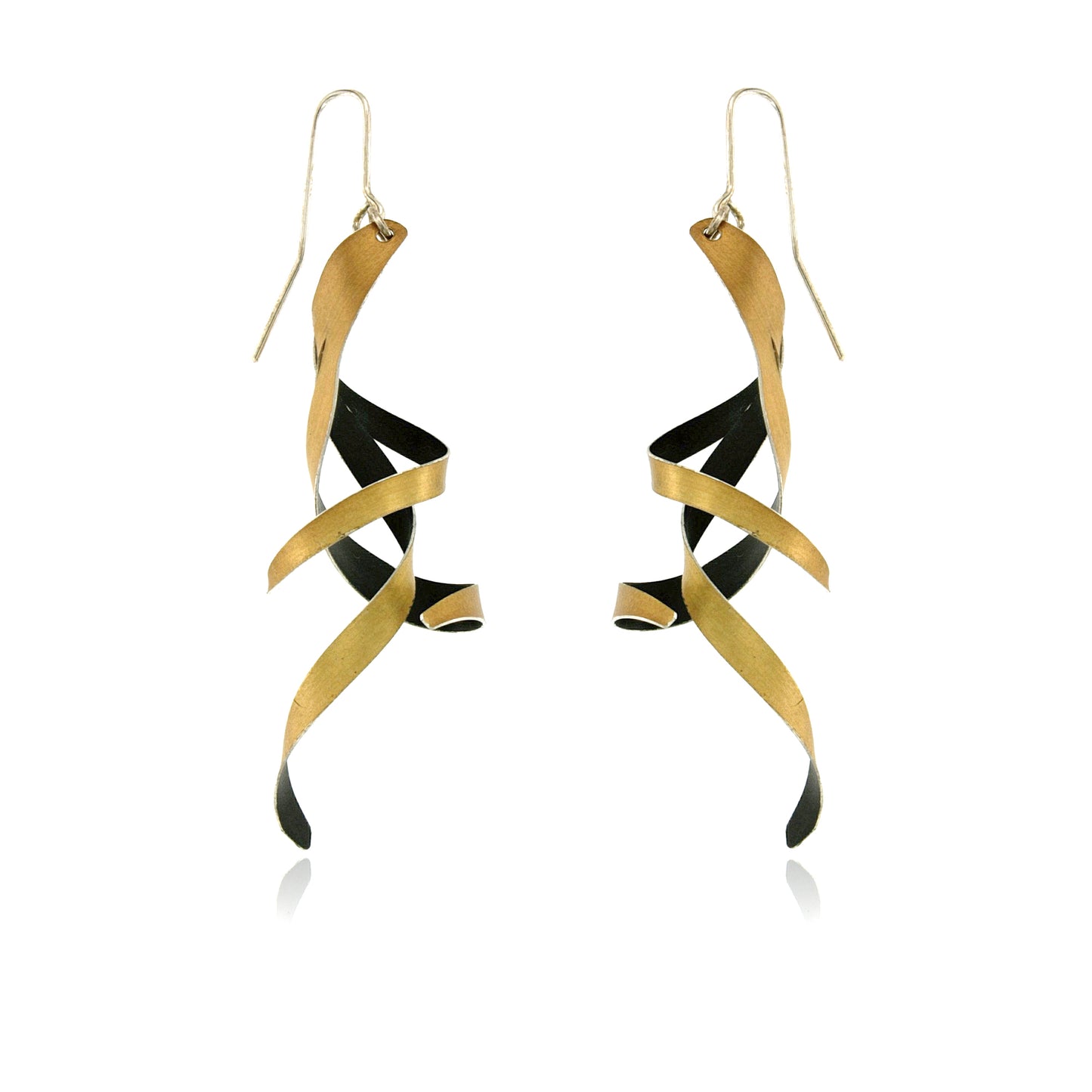 Mysterium Collection Black & Gold Twisted Earrings