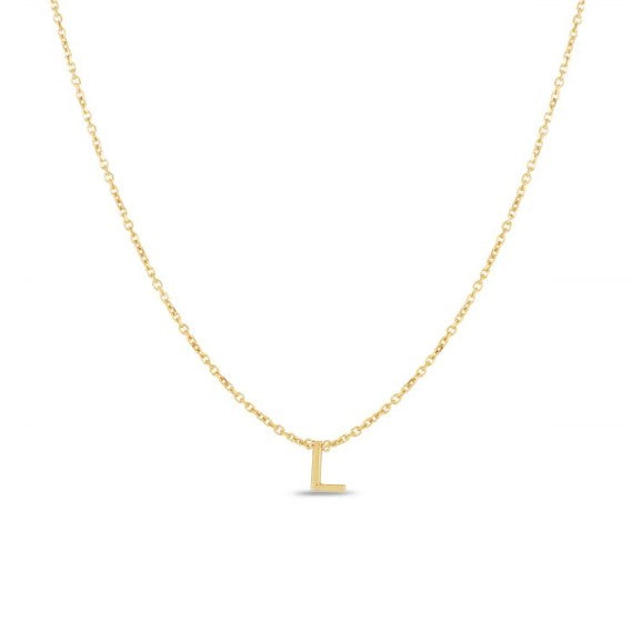 Phillip Gavriel Collection 14K Mini Initial "L" Necklace
