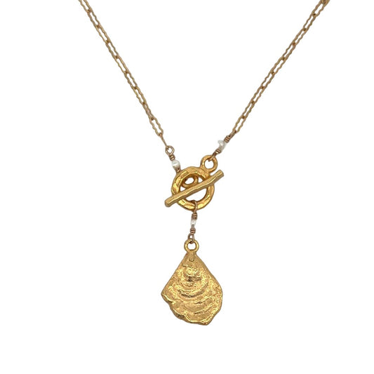 Anna Hollinger Collection Oyster Shell & Pearl Necklace