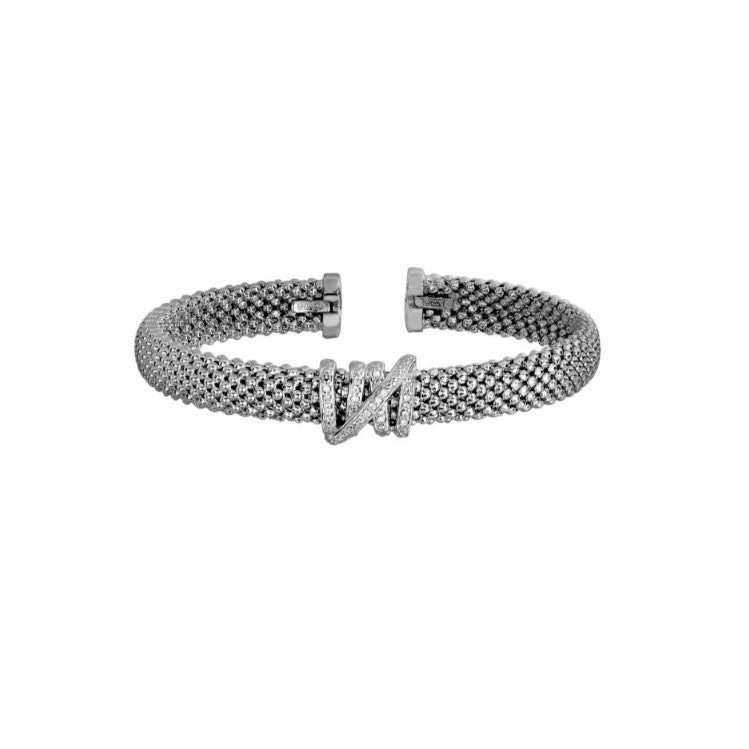 Phillip Gavriel Collection Sterling Silver Cuff with Diamonds