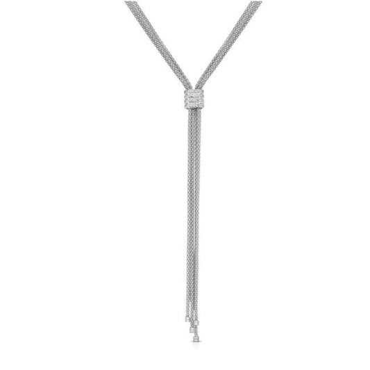 Phillip Gavriel Collection Sterling Silver & Diamond Tassel Necklace