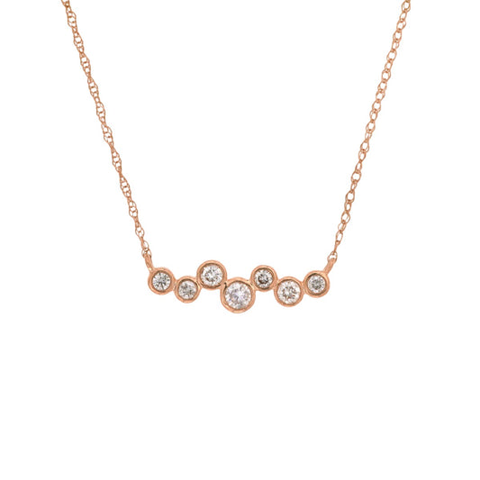 14K Rose Gold Diamond Pendant