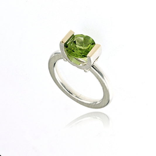 Mysterium Collection Sterling & 14k Peridot Ring