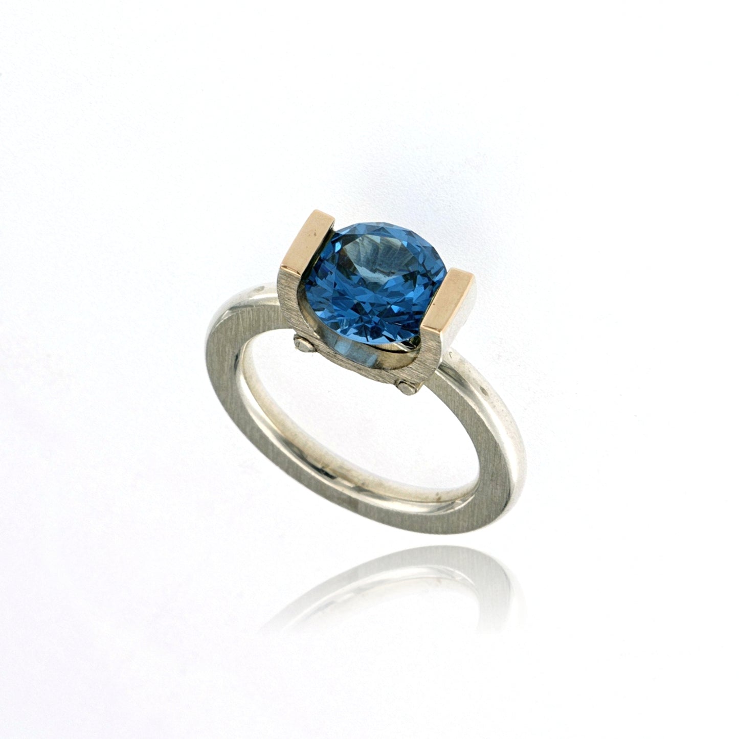 Mysterium Collection Tension Set Synthetic Spinel Ring