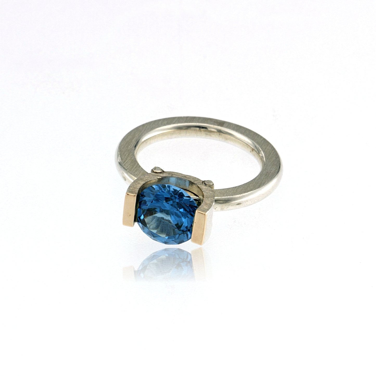 Mysterium Collection Tension Set Synthetic Spinel Ring