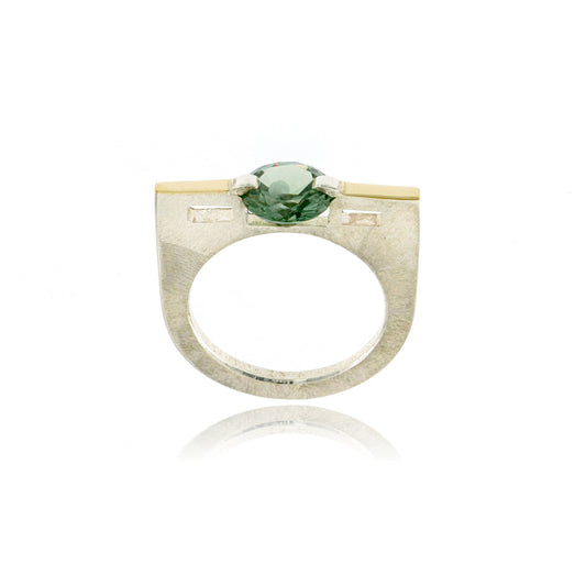 Mysterium Collection Sterling & 14k Green Spinel Ring