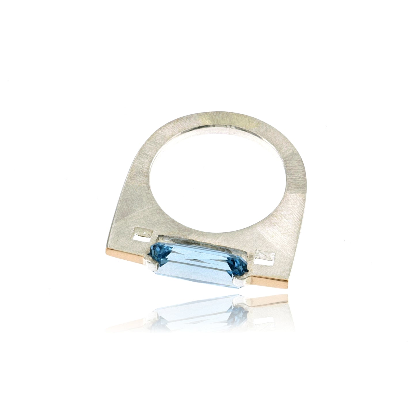 Mysterium Collection Sterling Aqua Blue Ring