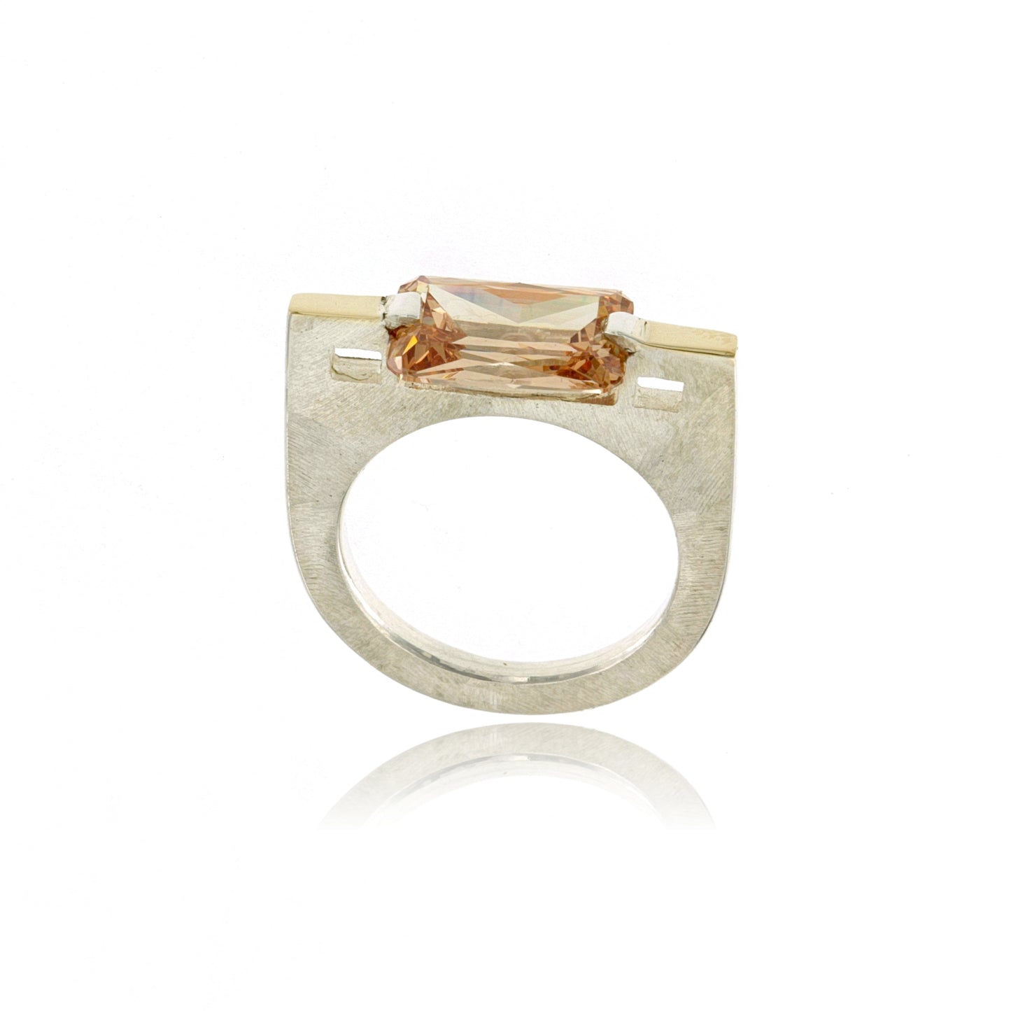 Mysterium Collection Sterling Champagne CZ Ring