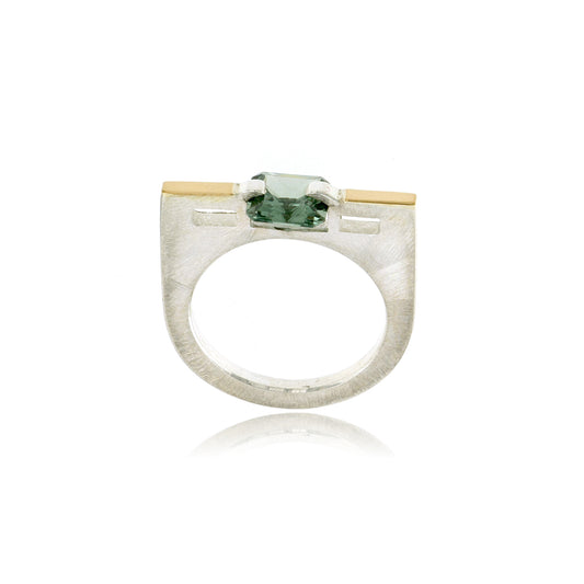 Mysterium Collection Sterling & 14k Green Spinel Ring