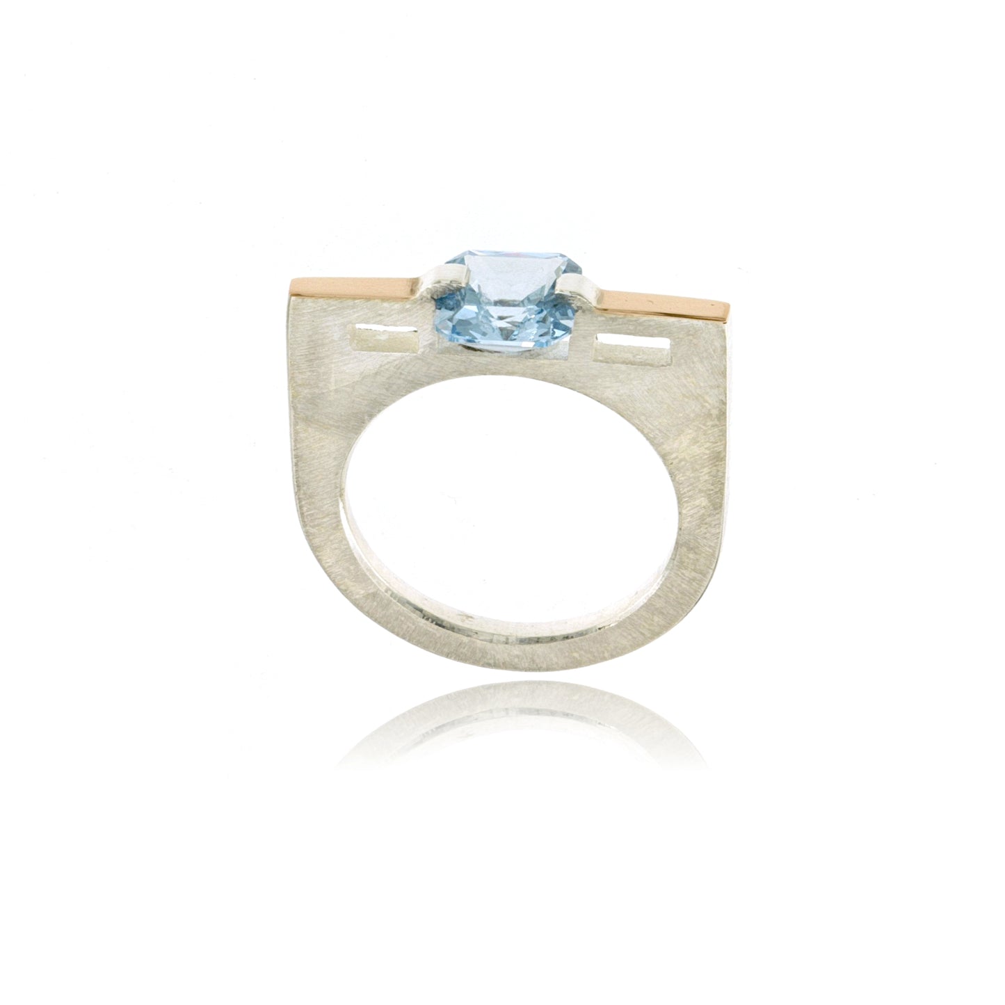 Mysterium Collection Sterling & 14k Aqua Spinel Ring