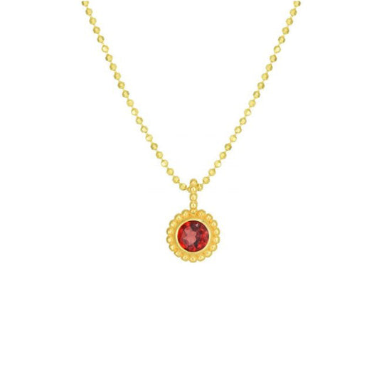 Phillip Gavriel Collection 14K Gold Garnet Pendant