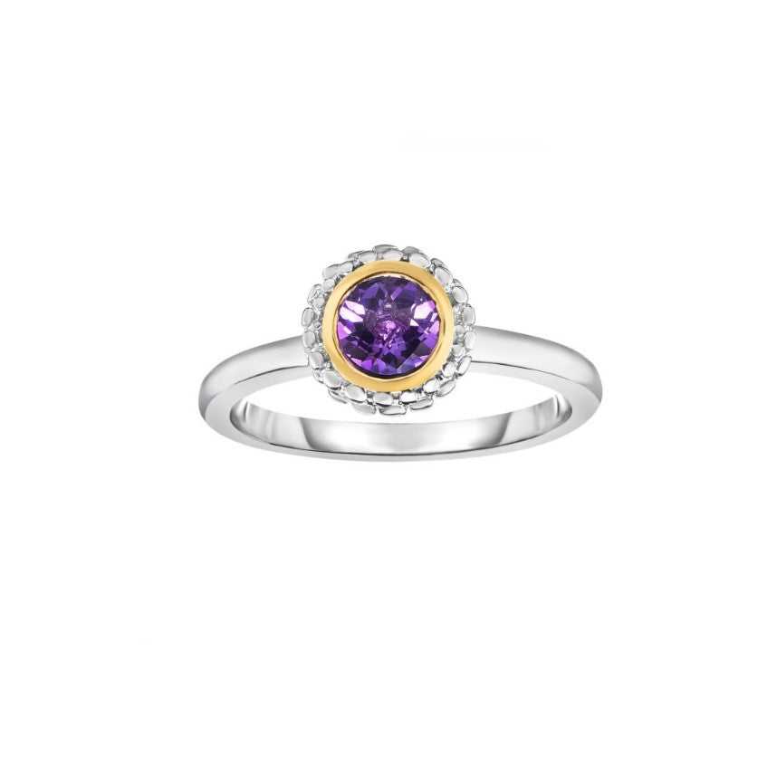 Phillip Gavriel Collection Sterling Silver & 18kt Amethyst Ring