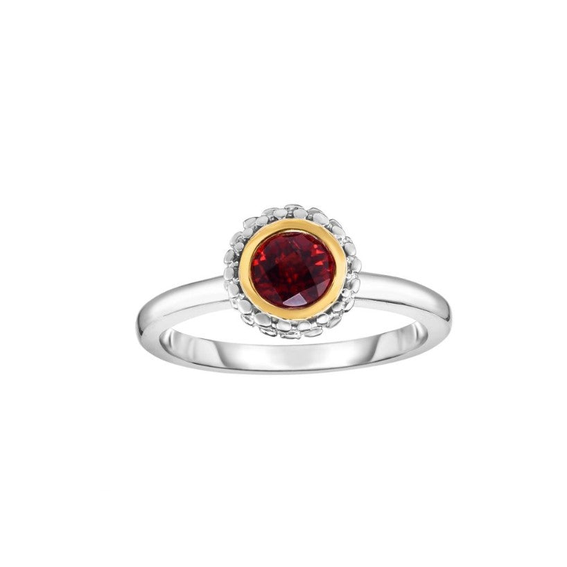 Phillip Gavriel Collection Sterling Silver & 18kt Garnet Ring