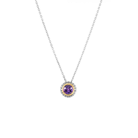 Phillip Gavriel Collection Sterling Silver & 18K Gold Amethyst Pendant