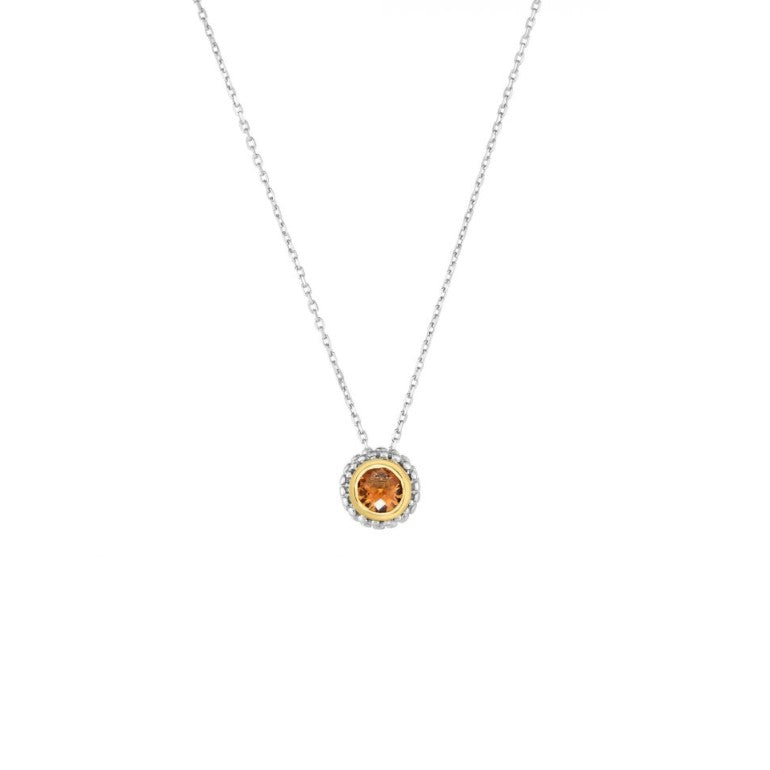 Phillip Gavriel Collection Sterling Silver & 18K Gold Citrine Pendant