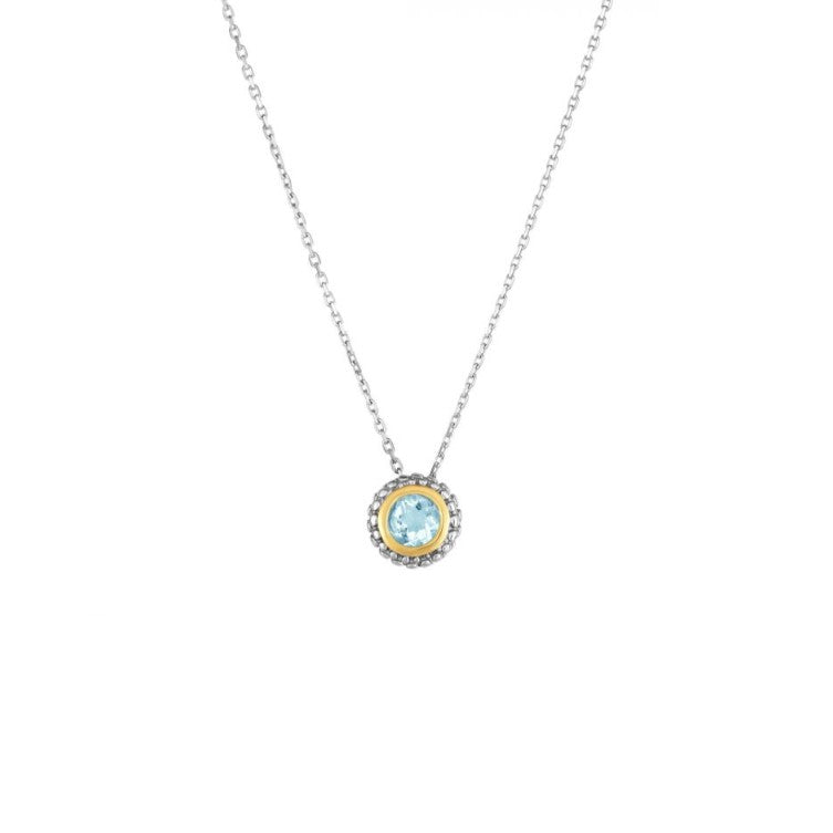 Phillip Gavriel Collection Sterling Silver & 18K Gold Aquamarine Pendant