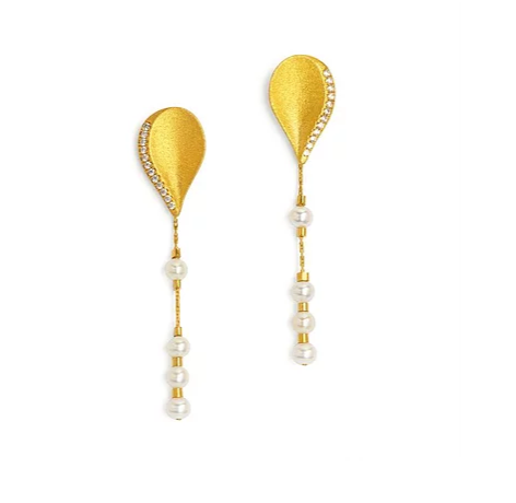 Bernd Wolf Collection "Aquitania" Pearl & CZ Earrings