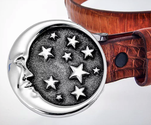 Tom Mathis Designs Sterling Silver Crescent Moon Belt Buckle