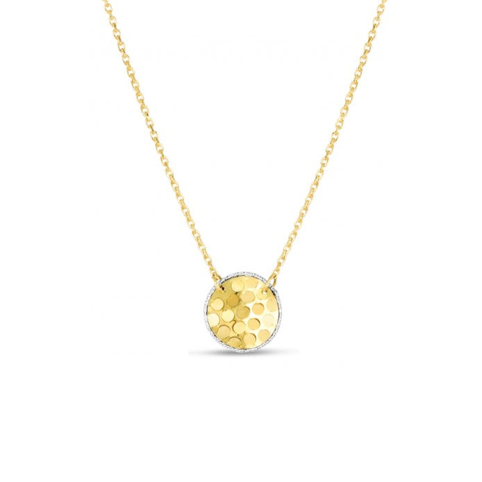 Phillip Gavriel Collection 14K Gold Disc Necklace