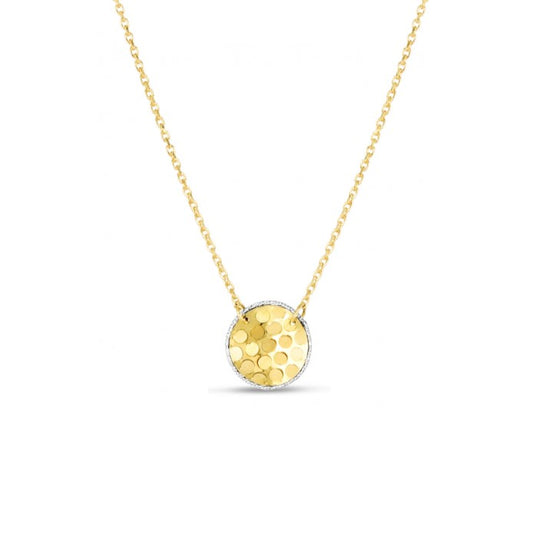 Phillip Gavriel Collection 14K Gold Disc Necklace