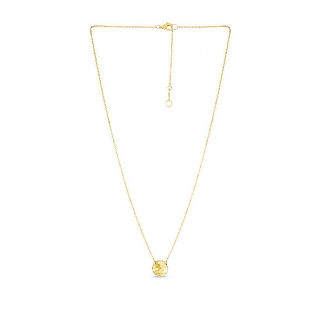 Phillip Gavriel Collection 14K Gold Disc Necklace