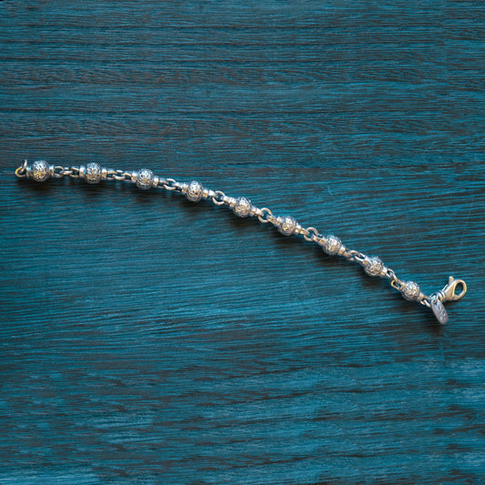 Tim & Mabel Sterling Silver Textured Ball Bracelet