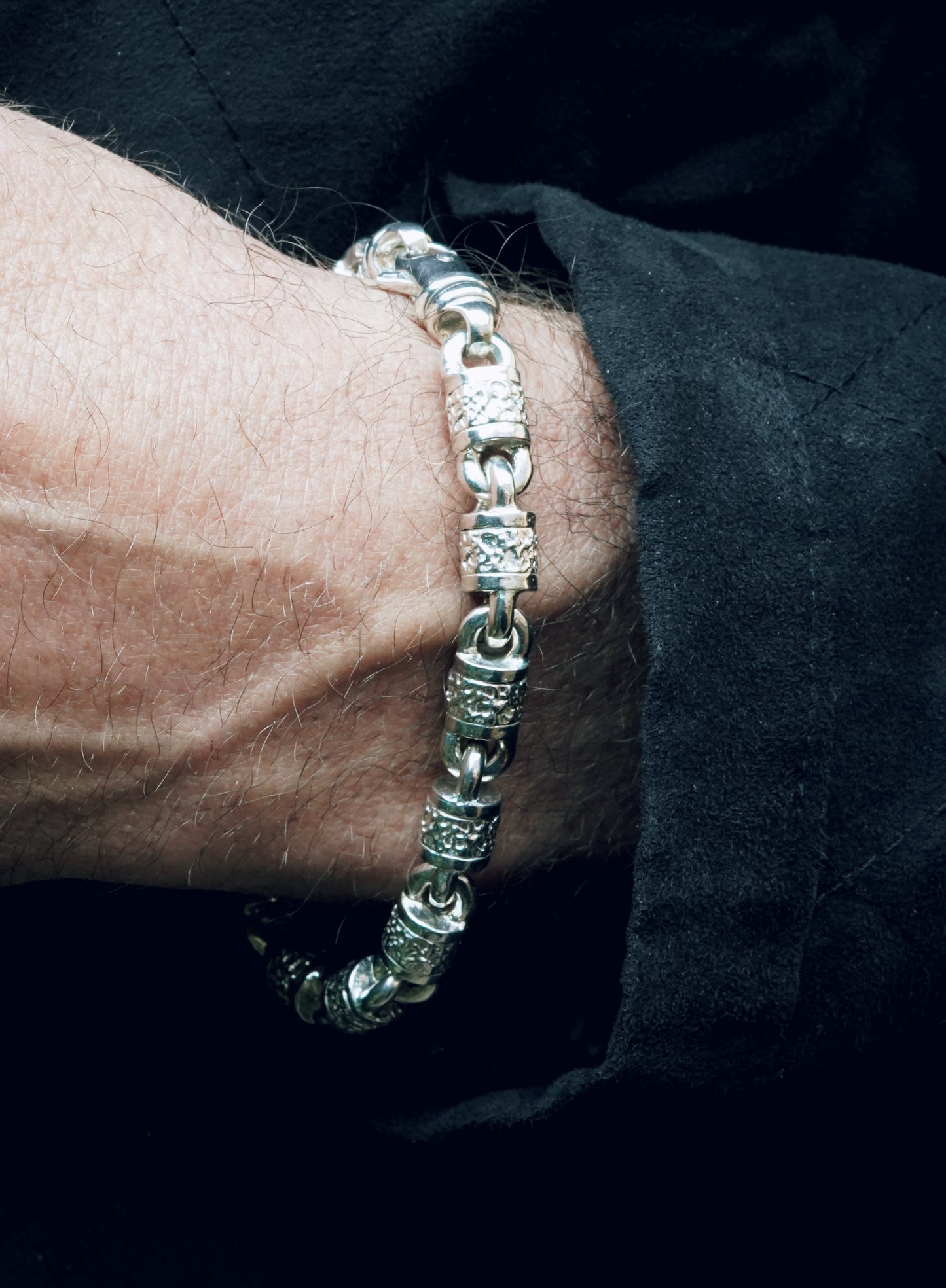 Tim & Mabel Textured Barrel Bracelet