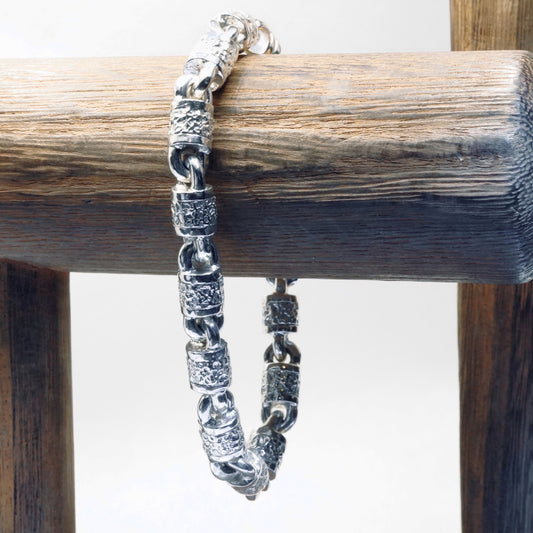 Tim & Mabel Textured Barrel Bracelet