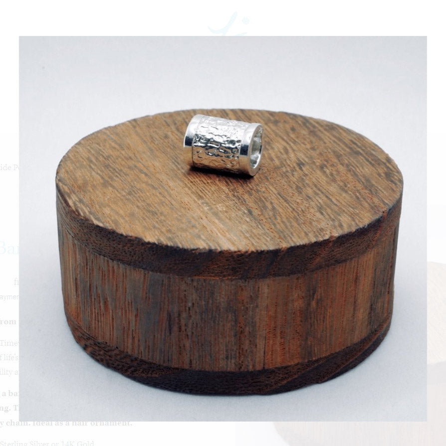 Tim & Mabel Textured Barrel Slide Pendant