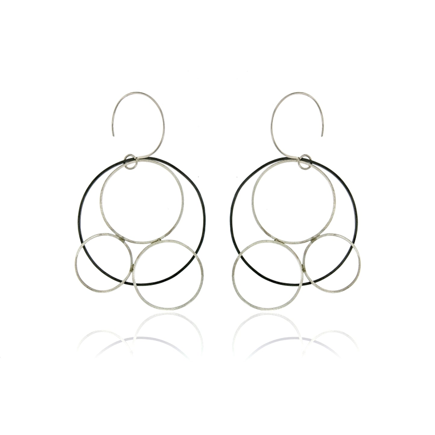 Mysterium Collection Sterling Oxidized Circular Earrings