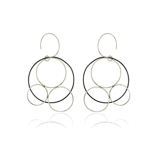 Mysterium Collection Sterling Oxidized Circular Earrings