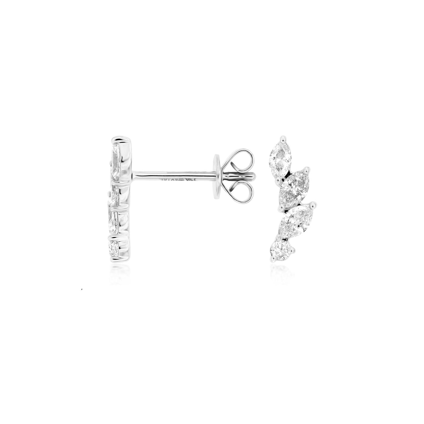 14K White Gold Diamond Earrings