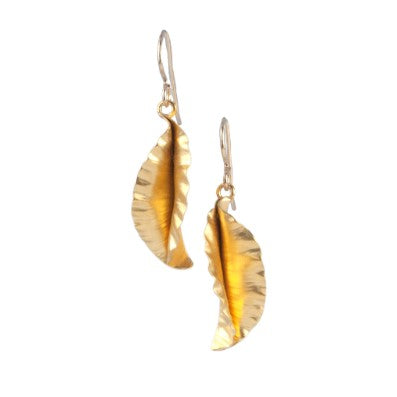 Vitrice McMurry Hammered Leaf Earrings (XL)