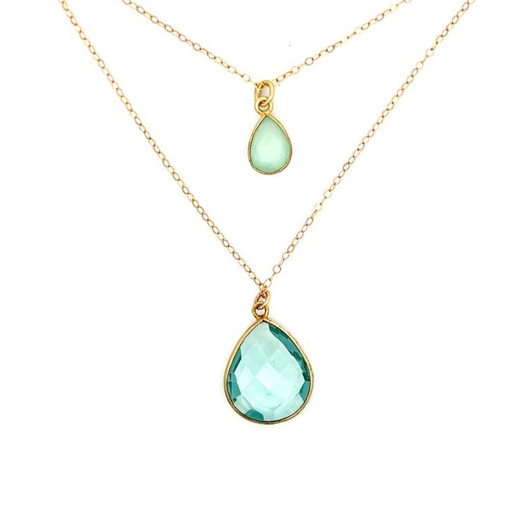Anna Hollinger Aqua Layered Necklace