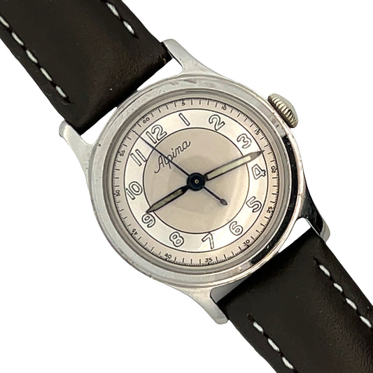 Vintage 1940'S Alpina TreSor 30mm Watch