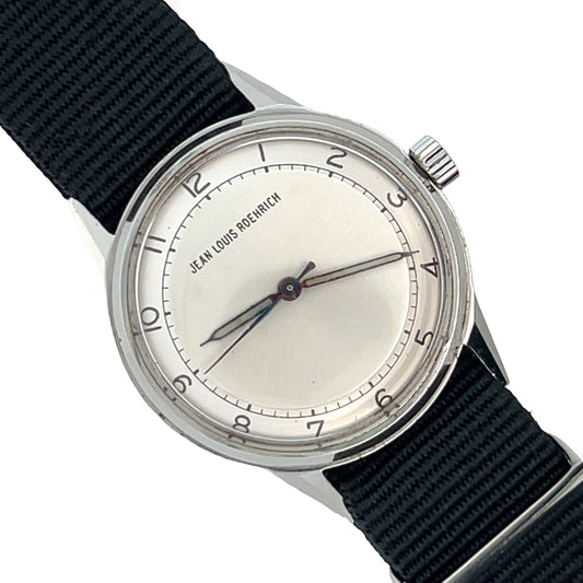 Vintage 1950'S Jean Louis Roehrich 32mm Military Watch