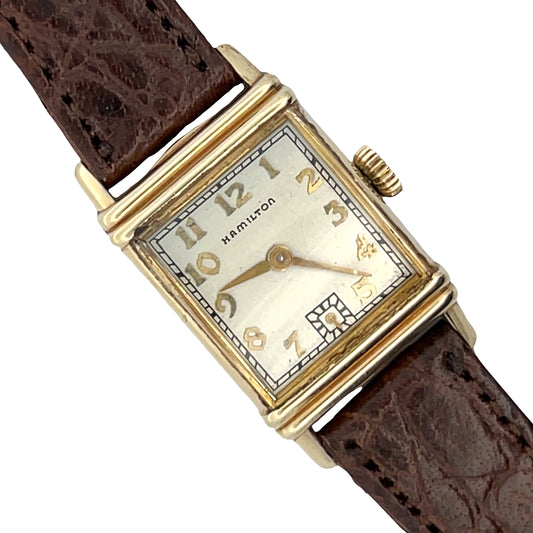 Vintage 1949 14K Gold-Filled 21mm Hamilton Watch