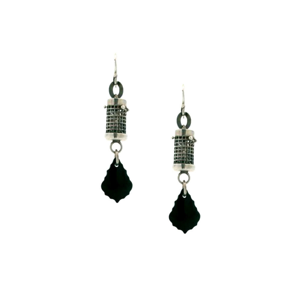 Molly McNamara Collection Black Swarovski Cage Earrings