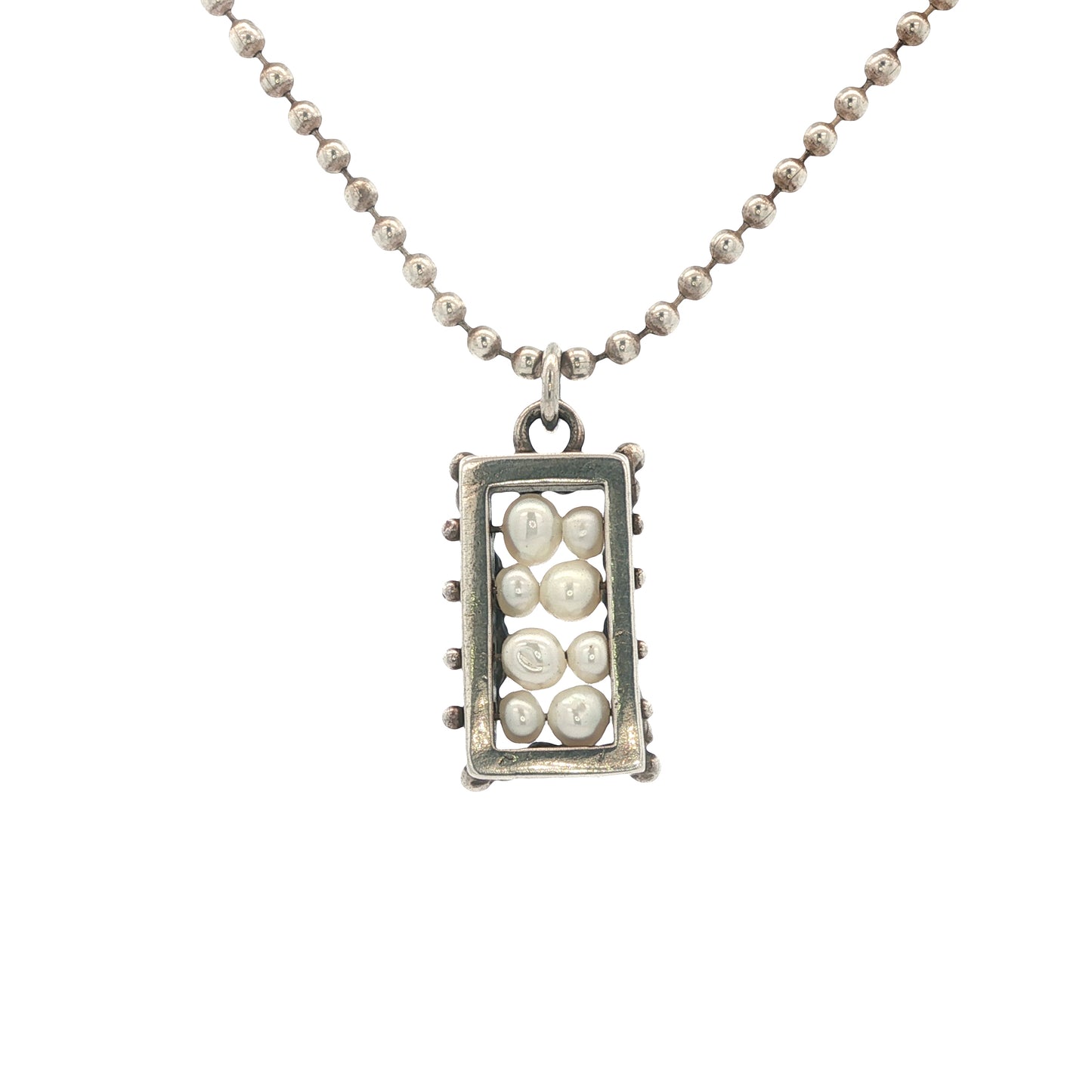 Molly McNamara Collection White Pearl Tapestry Necklace