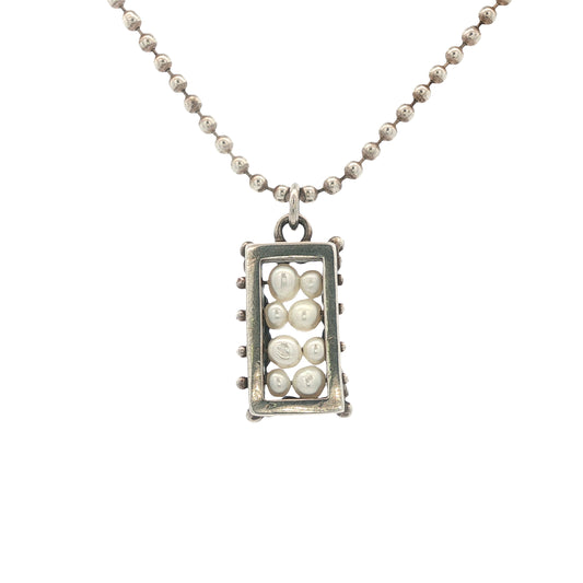 Molly McNamara Collection White Pearl Tapestry Necklace