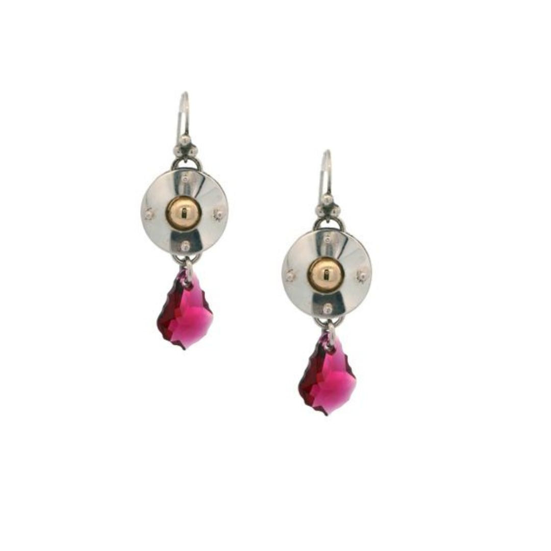 Molly McNamara Collection Red Swarovski Saucer Earrings