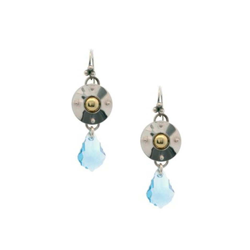 Molly McNamara Collection Blue Swarovski Saucer Earrings