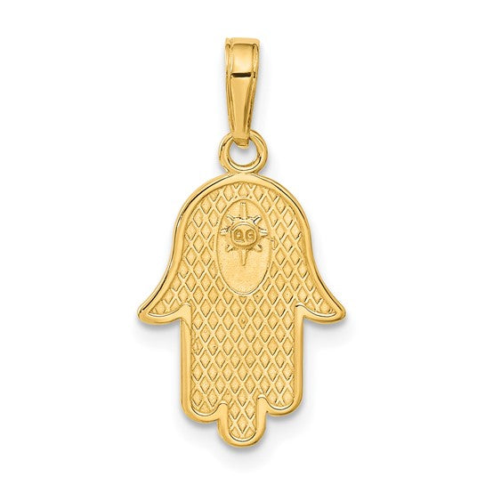 10K Yellow Gold Hamsa Pendant