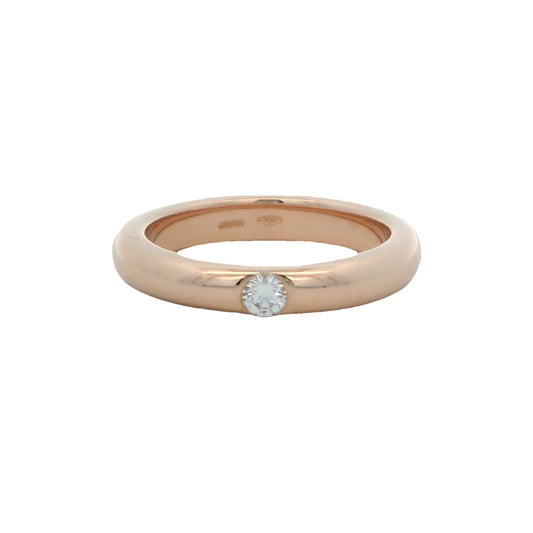 14K Rose Gold Diamond Stackable Band